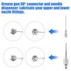 AT21-Grease Injector Needle Tip 90 Degree, 5Pcs Grease Needle Kit Grease Coupler Fitting Nozzle