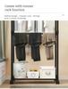 Clothes Rack Movable Telescopic Floor Standing Hanger with Wheels  Organizer Shoe for Bedroom Telescopic Storage Hat Coat Shelf