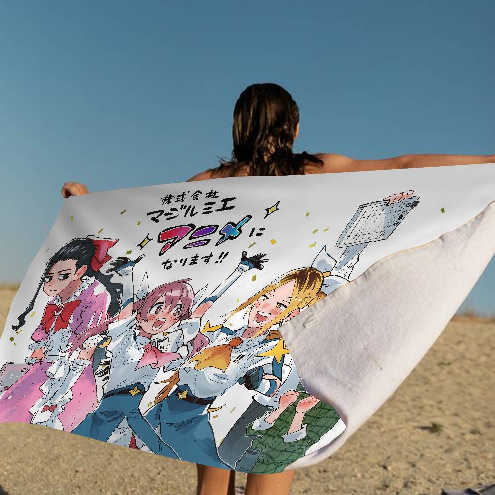 M-Magilumiere Co Ltd Cartoon Bath Towel Microfiber Soft Water Absorbing Breathable For Girl Kids Decorative Cartoon Beach Towel