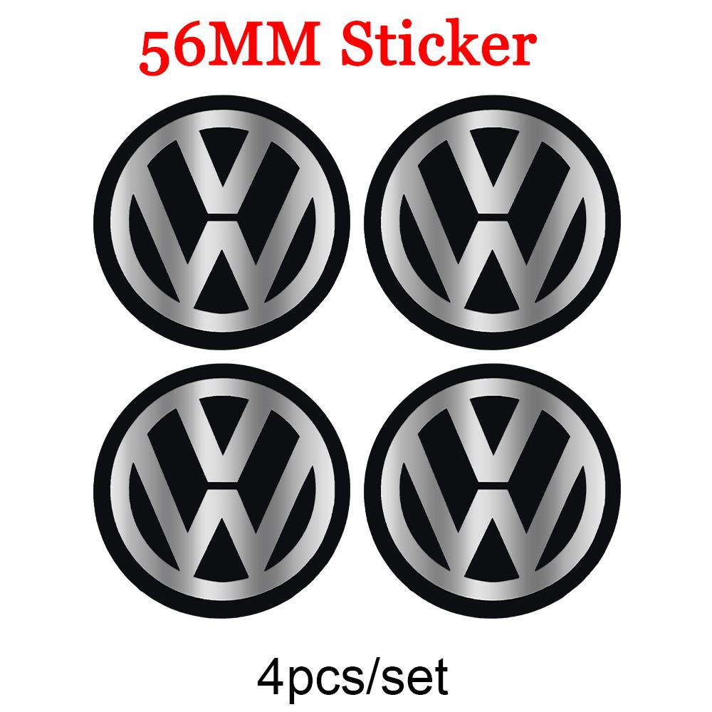 

2026 Hot For VOLKSWAGEN VW 4PCS 56/60/65mm Car Wheel Hub Caps Emblem Stickers Hubcap Badge Decals Accessories For Volkswagen VW