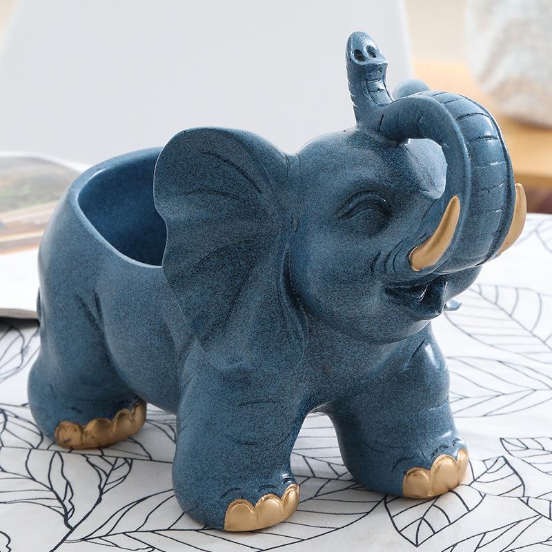 Key Storage Box Porch Creative Door Decoration Desktop Decoration Elephant Storage Box Nordic Home Organization