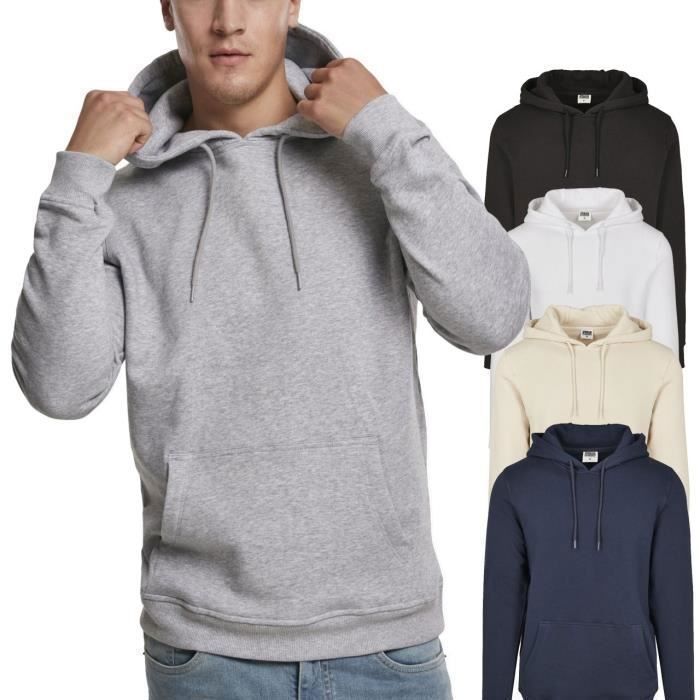 Sweat À Capuche - Urban Classics - ORGANIC Coton Basic Hoody - 100% Coton - Poche Kangourou - Manches Longues