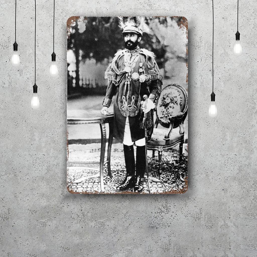 selassie Vintage Metal Tin Signs Posters Decor Retro Metal Plaque Wall Art Decor for Garage Bar