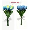 5pcs/15pcs Warm Light LED Artificial Flowers Real Touch Tulip Lamp Tulip Night Light  Photo Prop