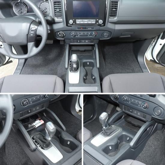 Black Center Console Storage Box Tray For Nissan Frontier -2024