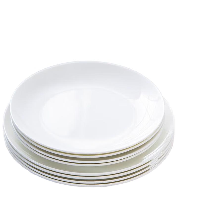Shanyufu 10-Inch Ceramic Dinner Plates, 10-Piece Set
