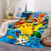 Pikachu Friends Adventure Flannel Blanket Super Soft Warm Cozy Blanket For Sofa Bed Office Travel Allseason Home Decor Gift