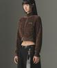 Not4Nerd W Chasm Eye High Neck Boucle Zip Up - Brown
