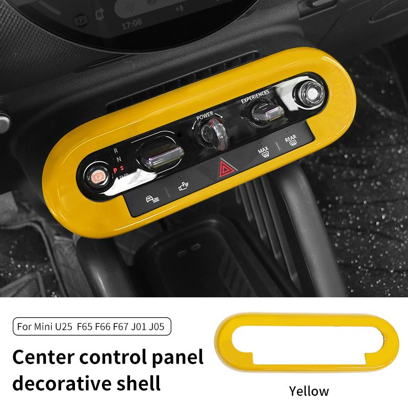 

Декоративна накладка на панель центральної консолі автомобіля для BMW MINI Cooper E/SE J01 J05 U25 F65 F66 F67 Countryman, Декорація салону автомобіля жовтий