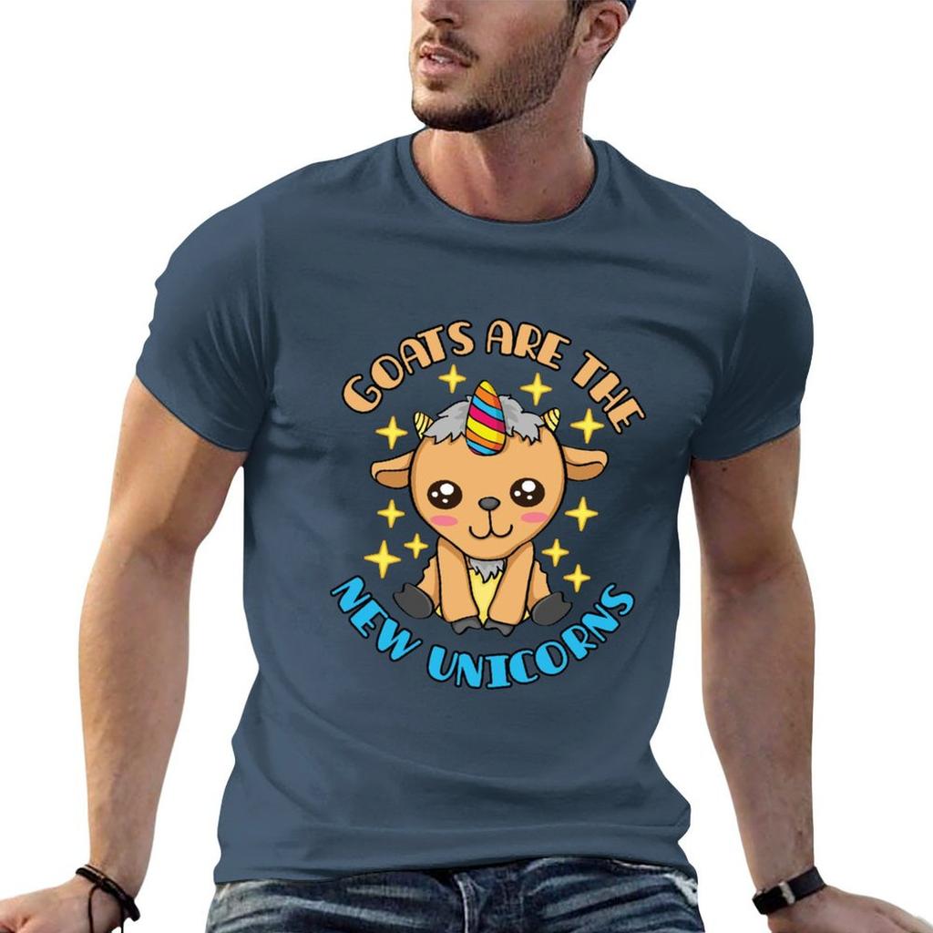 Goats Are The New Unicorns Tshirt Heavy Duty Casual Work Tee