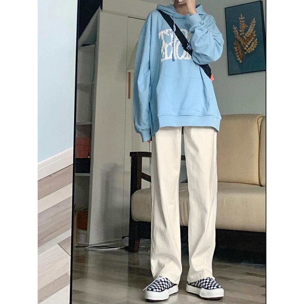 Korean Version of Straight Jeans 2025 New Spring and Autumn High-waisted Thin and Drape Casual Loose Wide-leg Jeans