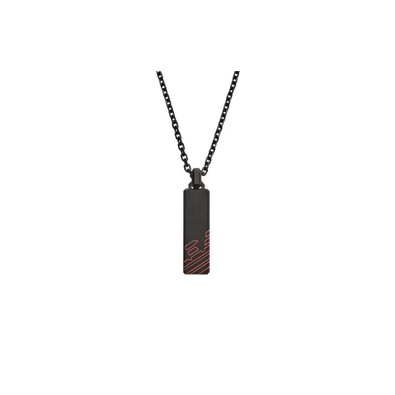 Emporio Armani  Trendy Fashion Eagle Pendant Steel Necklace Men's Black Red Black F basic packaging-brand original box