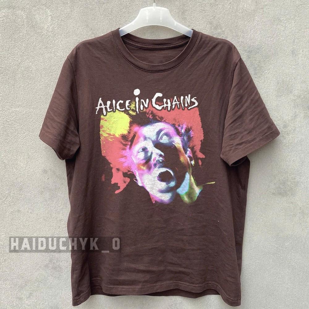 

Alice In Chains Футболка унисекс с графикой FACELIFT Tour, цвет ржаво-коричневый, размеры S-5XL XXL