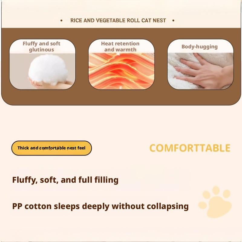 Pet Litter Pet Supplies Thickened Large Dog Cushion Moisture-proof and Warm Dog Litter Round Small Dog and Cat Litter