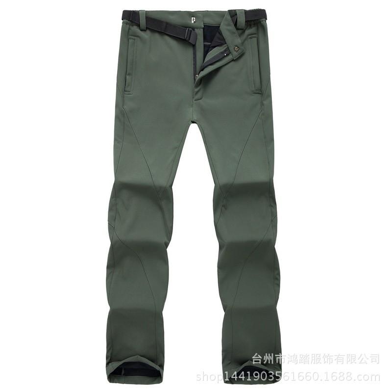 Womens Fleece Lined Softshell Pants Hiking Climbing Camping Outdoor Winter Wear Loose Fit Windproof Breathable