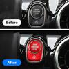3Piece Red Aluminum Alloy Driver Start Button Sticker For Benz A CLA Class 20-24