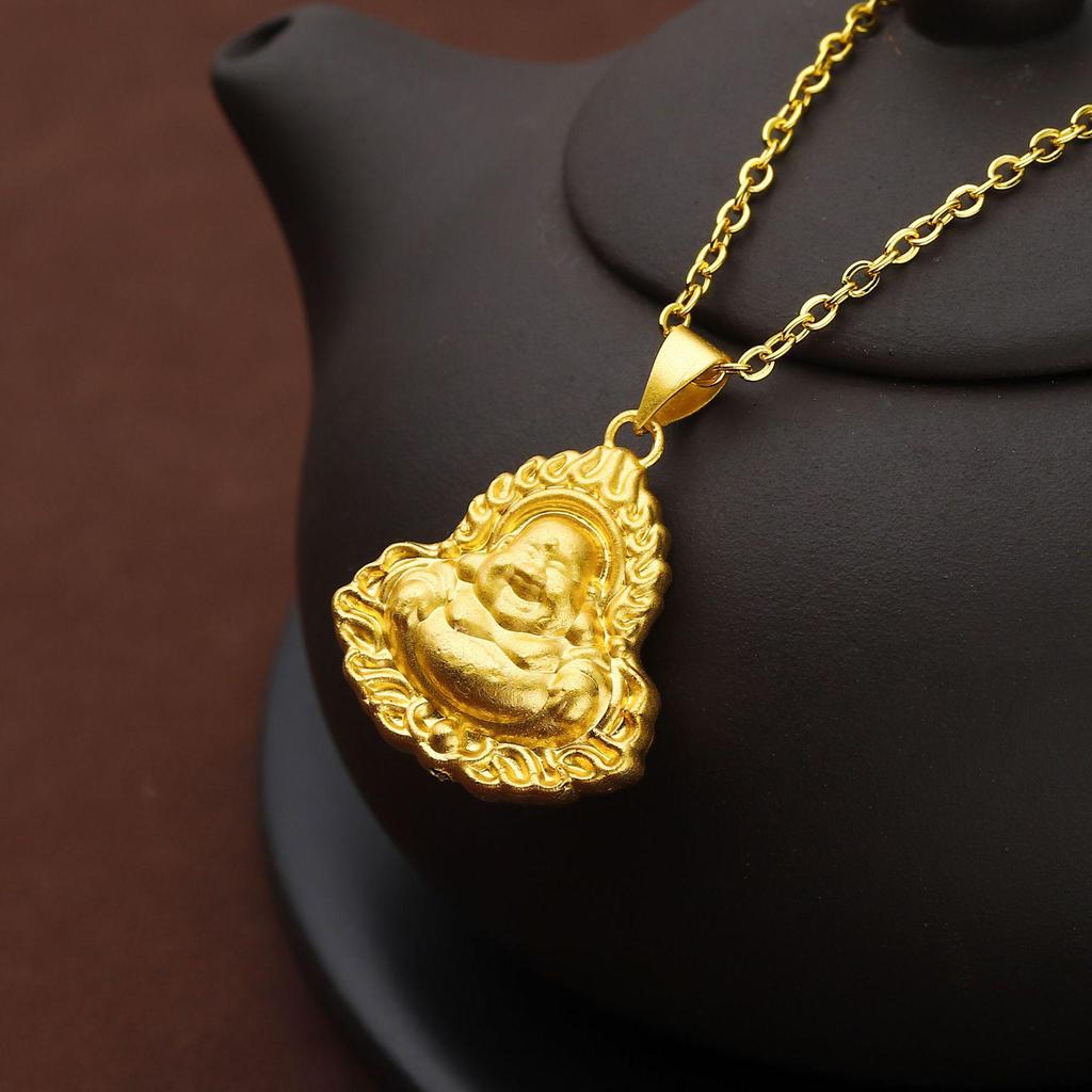 Elegant Natural Hetian Jade Necklace with Gold and Xiuyan Jade Pendant - A Fashionable and Timeless Gift for Women