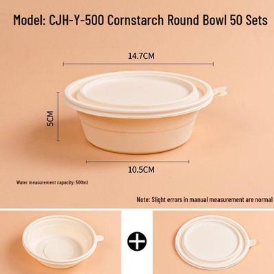 Degradable Disposable Food-Grade Takeaway Bowls