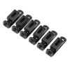 6PCS Guitar Bridge Saddle Split Type Zinc Alloy Electric Guitar Saddle Replacement Black