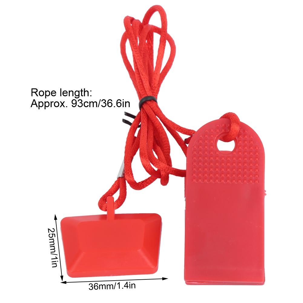 2Pcs Running Machine Safety Switch Lock Magnet Key Universal Accessory Square Safety Clip