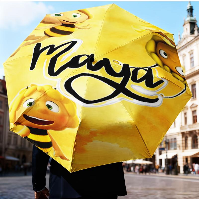 Bee Adventure Maya Umbrella Folding umbrella, automatic umbrella 8-Frame for Travel, camping Use Gift for Halloween Christmas