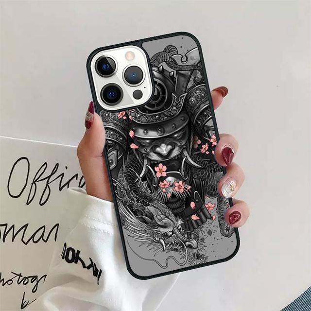 Samurai Mask Warrior Helmet Coque Shell For iPhone 17 Air 15 16 14 13 12 Pro Max 11 Pro Max Plus Phone Case Cover