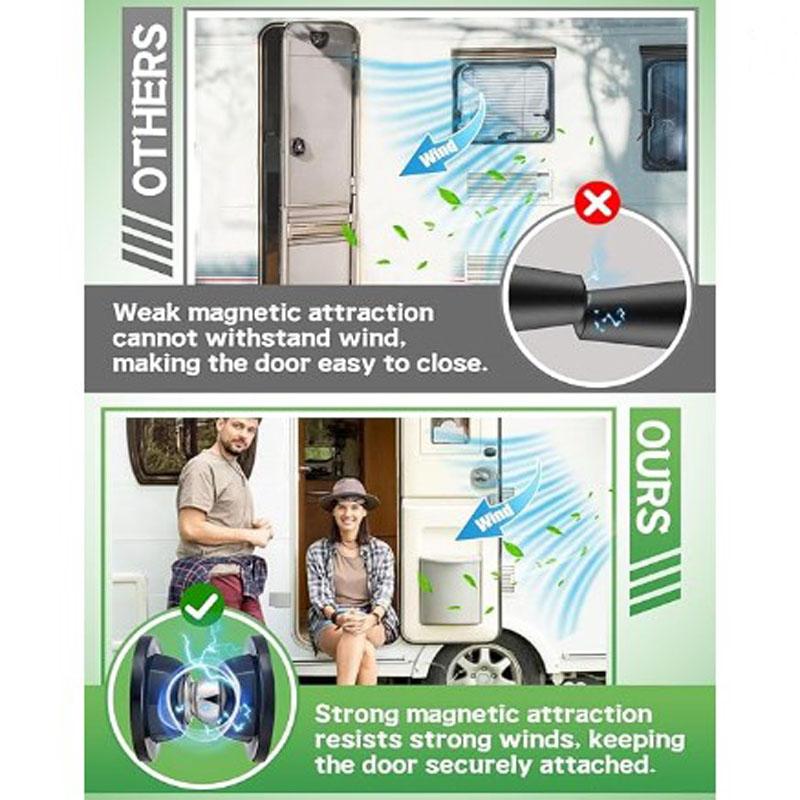 Uchwyt drzwi Blokada drzwi bagażowych, wytrzymały i łatwy w montażu Blokada drzwi z klejem i śrubami, akcesoria do przyczepy kempingowej wewnątrz i na zewnątrz