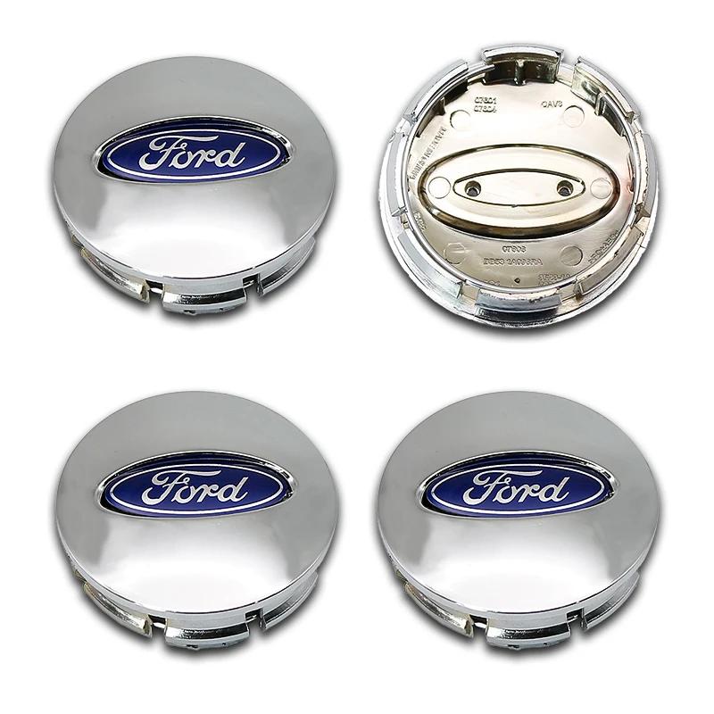 ABS 65mm Car Styling Wheel Center Hub Cap Emblem Logo Hub Cap Silver For Ford Fiesta Mondeo Fusion Explorer Escape Car Styling