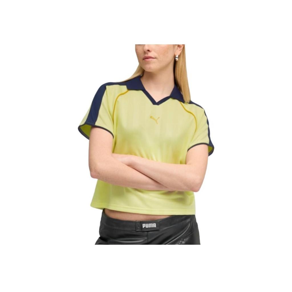 Puma T7 Relaxed Football Polo Vintage Sports Brand Logo Short Sleeve T-Shirt Women Tops 633973-35