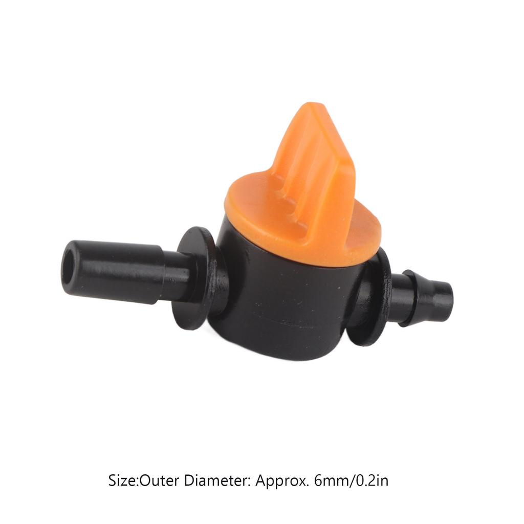 50 Stück Tropfbewässerungsventil 4/7mm Außendurchmesser 6mm/0,2in Tropfbewässerungs-Schaltventil für Bewässerungssystem