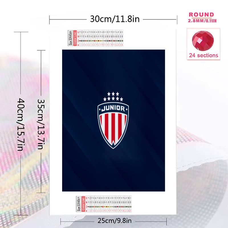 Junior de Barranquilla 100% Round Full Drill 5D DIY Diamond Painting Embroidery Cross Stitch Rhinestone Décor