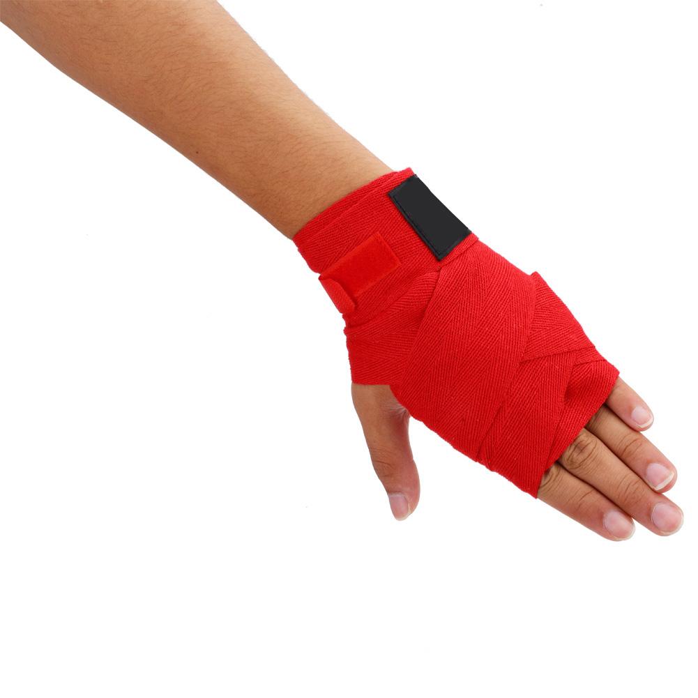 Adults 1 Pair Elastic Handwraps Hand Wrap for Boxing Kickboxing Muay Thai (Red)