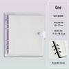 Soft Leather Ring-Bound Planner with Detachable Buckle - Square, Thickened, Grid or Blank Pages