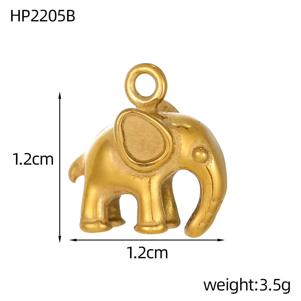 CARLIDANA Stainless Steel Gold Plated Animal Giraffe Charm Bubble Dog Monkey Rabbit Horse DIY Accessories Jewelry Necklace
