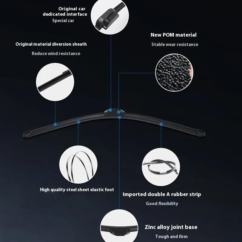 Car Wiper Blade Blades For Smart Fortwo W451 2007-2014 23"+21"R Windshield Windscreen Clean Naturl Rubber Cars Wipers