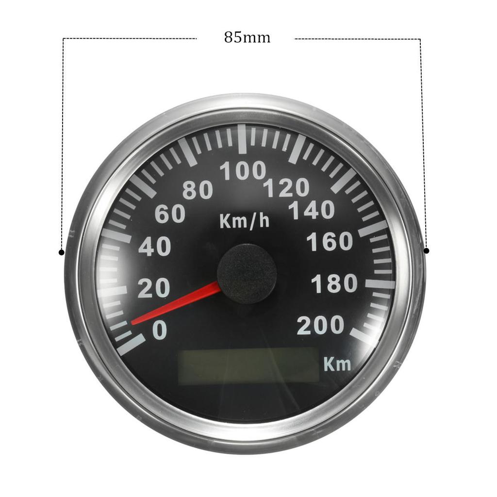 85mm Prędkościomierz GPS 200KM/H Samochód Motor Auto Stal