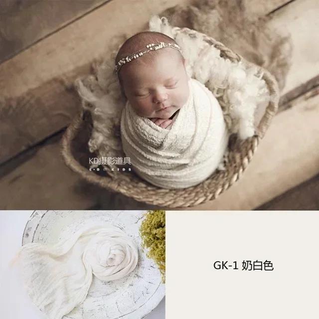 Soft Stretch Baby Blanket Cloth - Newborn Photography Props Wrap Cotton Wraps Accessories for Infant Boys & Girls Photo Shoots