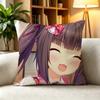 Nekopara Sweet Cafe Cat Maid Cute Slice Of Life Anime  Pillow Case Square DoubleSided Sofa Cushion Cover Bedroom Bedside Pillow