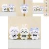 Adorable Plush Bunny Keychain Soft Stuffed Animal Toy With Pp Cotton Filling