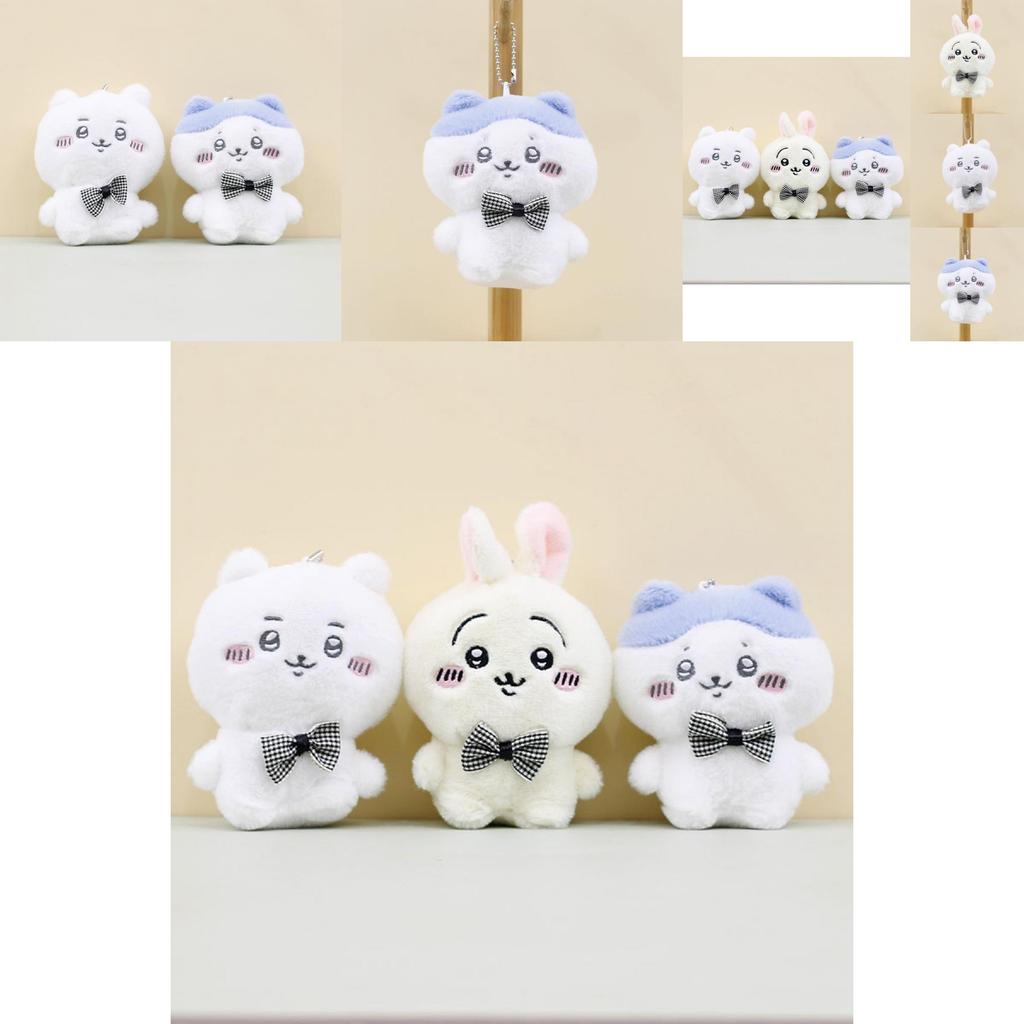 Adorable Plush Bunny Keychain Soft Stuffed Animal Toy With Pp Cotton Filling