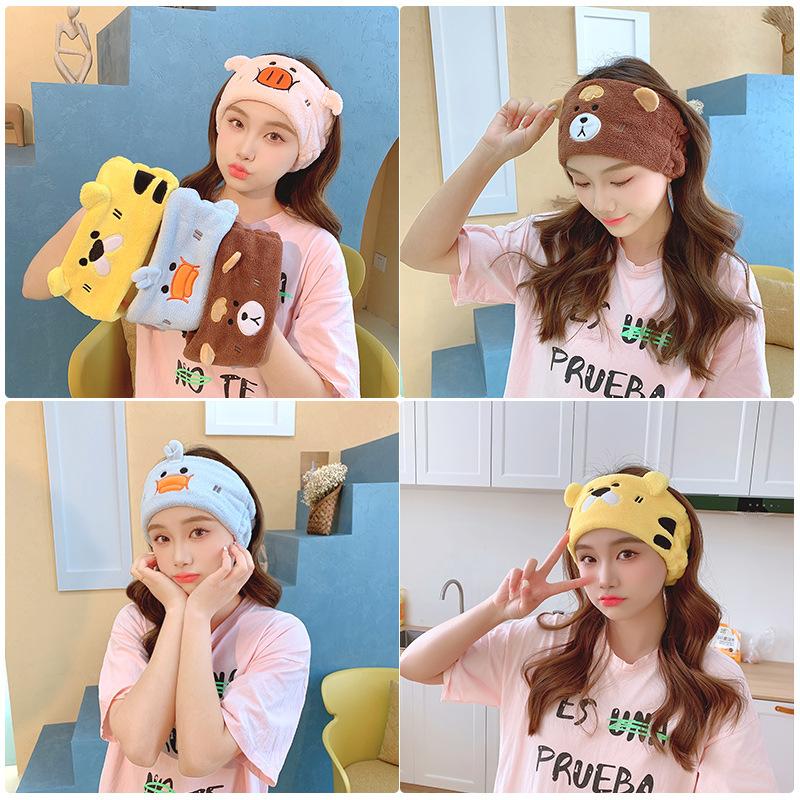 Cartoon Beerus Coral Fleece Hair Band, Anti-slip Washbasin and Face Wash Women's Hair Band, Embroidered Headband