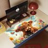 Large Extended Highland Cow Floral Mouse Pad Thick Non‑Slip Rubber Mat For Precise Mouse Control Gaming Laptop Computer Desktop
