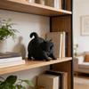 3D Cute Yawning Cat Figurine Mini Animal Statue Home Decor Kawaii Desktop Ornament Living Room Bedroom Office Desk Decoration