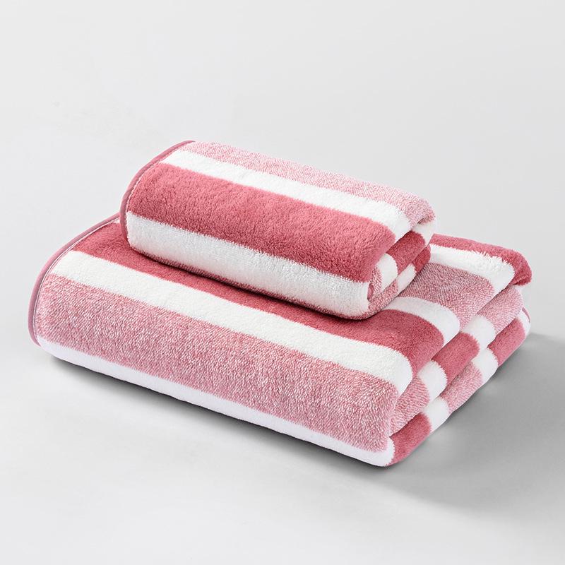 Korallenfleece Schnelltrocknendes Handtuchset für Erwachsene - Saugfähig & Weich für Zuhause oder Strand