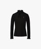FAIRLIAR GOLF Velvet Ribbon Pleated T-Shirt (Black)