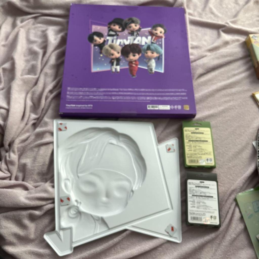 [USED] BTS V Tiny Tongue Merchandise Bundle: Plush Toys, Cushions, and Gachapon