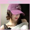 Wide Trendy Purple Brim Baseball Hat Women Soft Top Duckbill Cap Leisure Wear