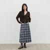 Laengsseon Ls_Check Long A-Line Skirt