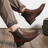 Herren Chelsea Boots Klassische Handgefertigte Lederstiefel Business Dress Stiefel Herren Casual Stiefeletten Britischer Stil Herren Kurze Stiefel