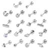 18-Pair Tiny Stud Earrings Star Moon for Triangle Ball Screwback Earrings for Un